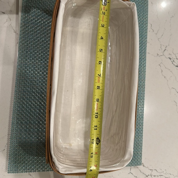 Longaberger Bread Basket w/ Liner, Protector and Warming Brick - Picture 10 of 12
